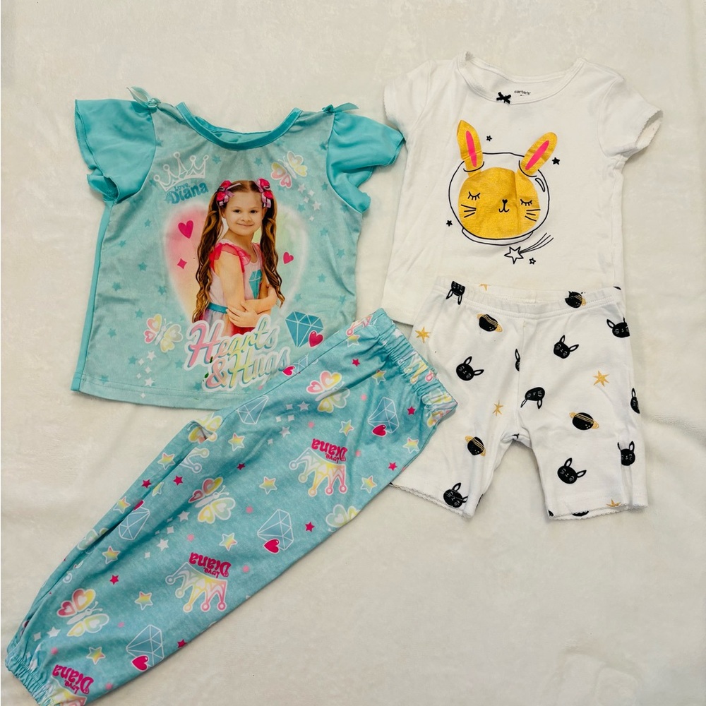 2 Sets of Pajamas Size 2T and 3T